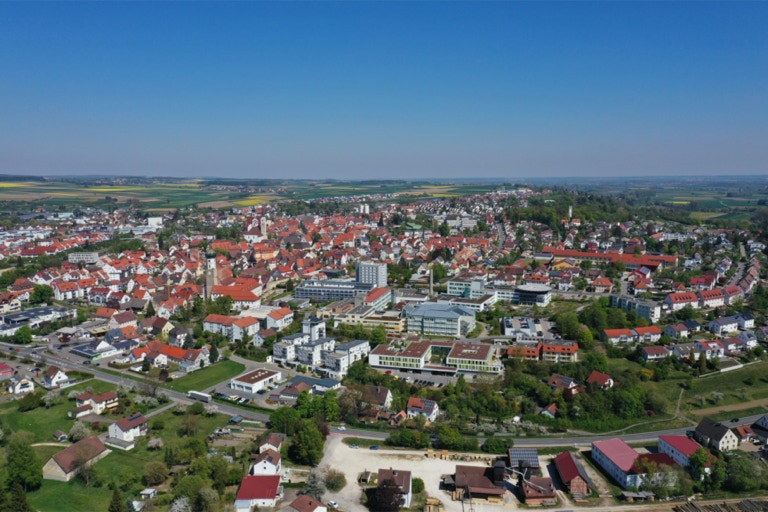 Luftbild Kreiskrankenhaus Ehingen